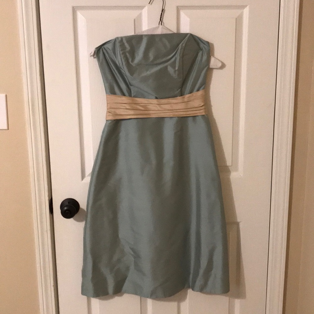 100% Dupioni Silk tea length dress